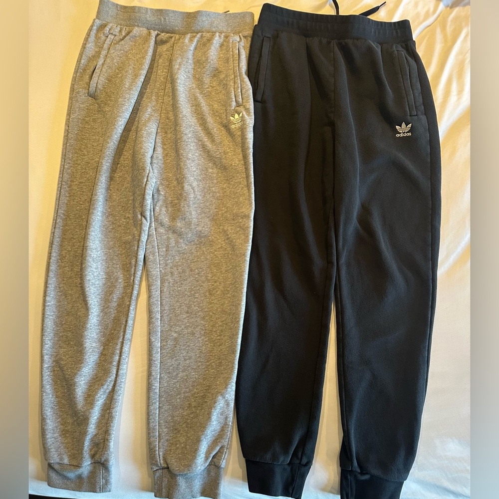 Adidas fleece joggers - youth large - bundle of two